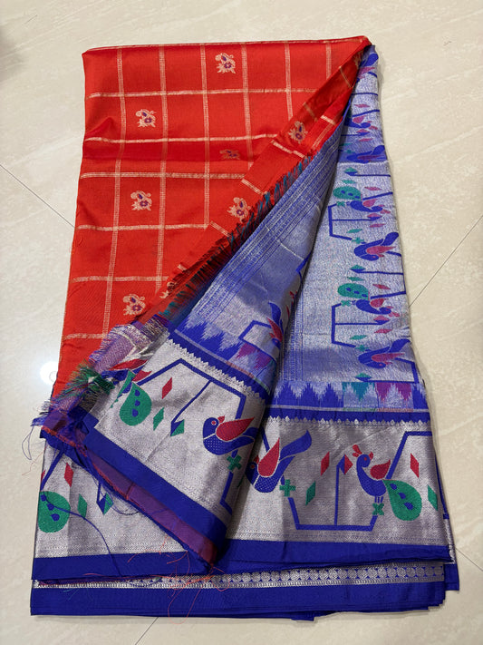#Narayanapet pattu saree # red colour