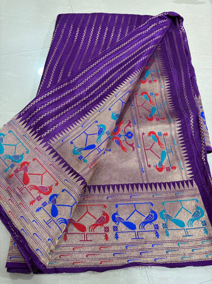 #banarasmushroosilksaree #maggamblouse