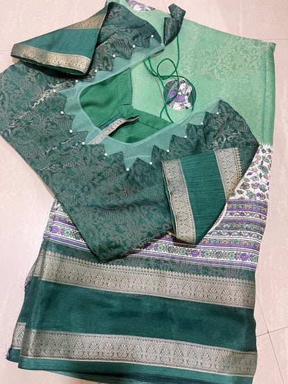 #georgettesaree #patternblouse