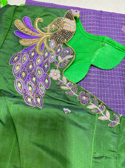 #pure kanchi lightweight saree #maggamblouse