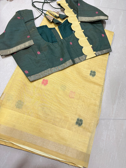 #chendericottonsaree #patternblouse