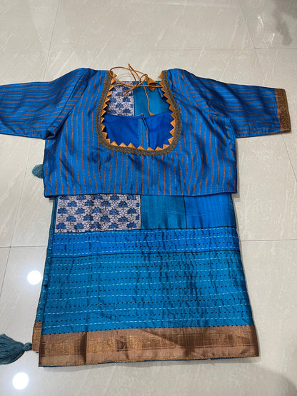 #softtussarsaree #patternblouse