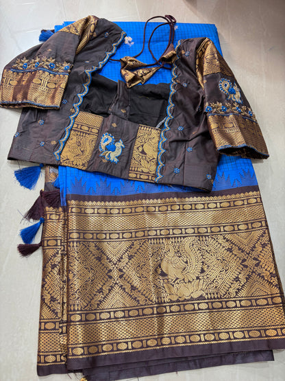 #gadwalpattusaree #maggamblouse