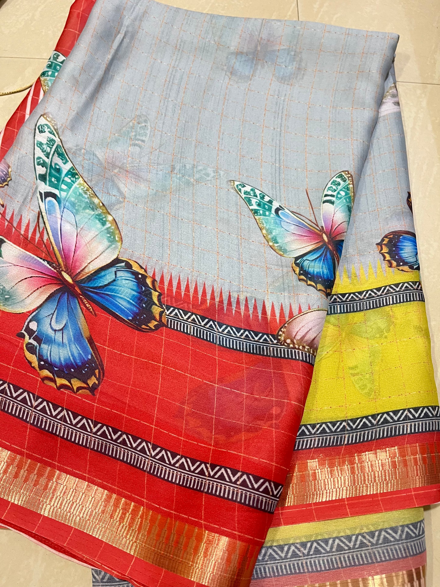 #coriageorgettesaree #butterflysaree