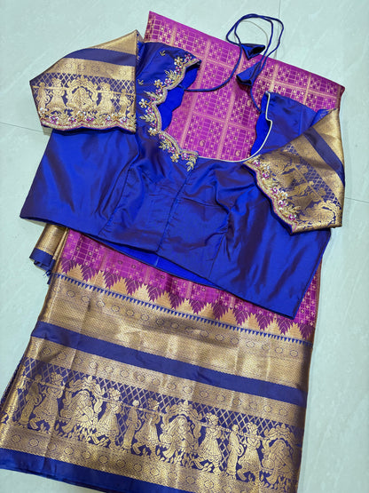 #kanchipattusaree #maggamblouse #