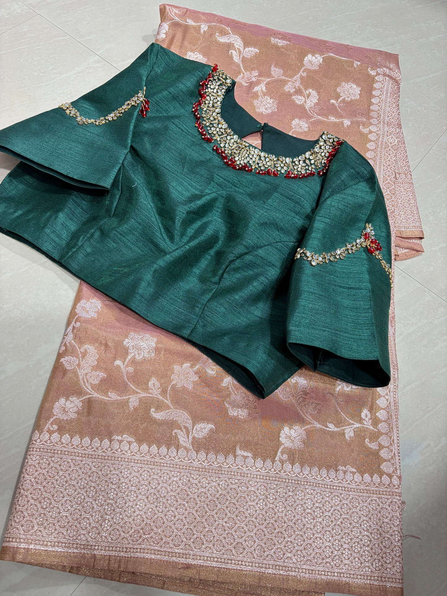 #banarasitissue saree #maggamblouse
