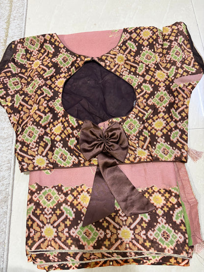 Silk Georgette saree with Patola blouse