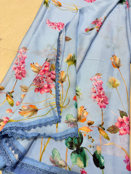 #pure Georgette saree #gts1002