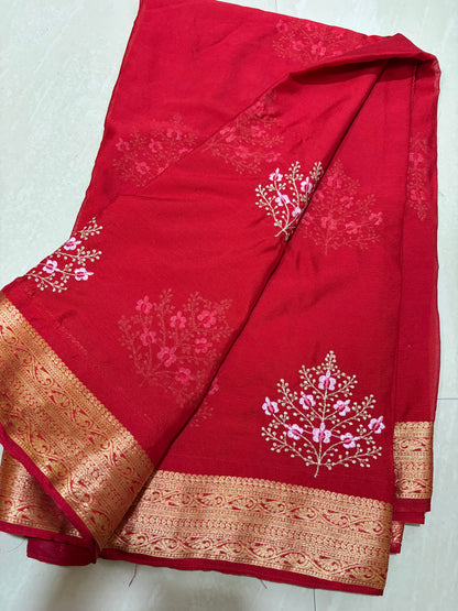 #chinnonsaree #threadwork