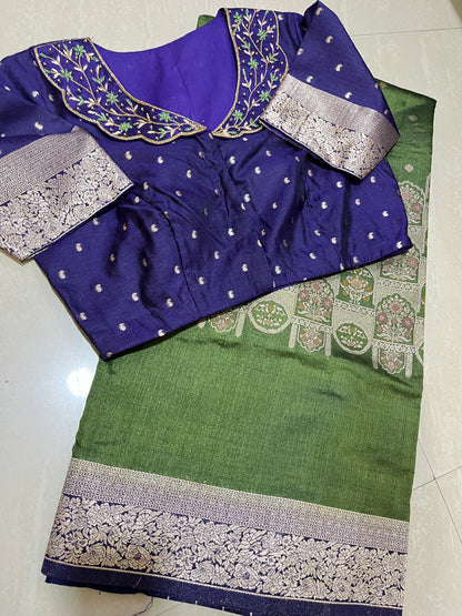 #tusserfabric #designersaree