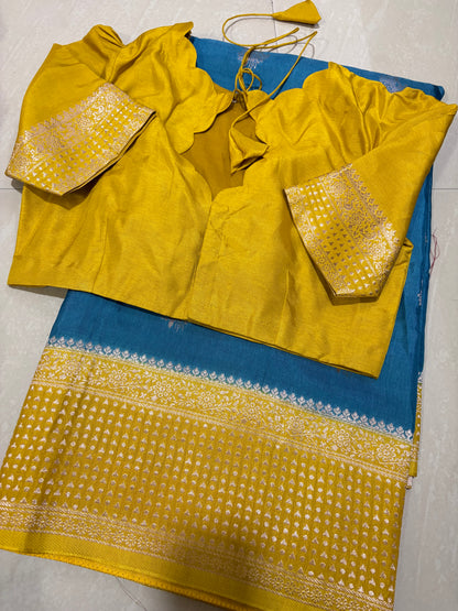 #banarasmushroosilksaree #maggamblousepattern