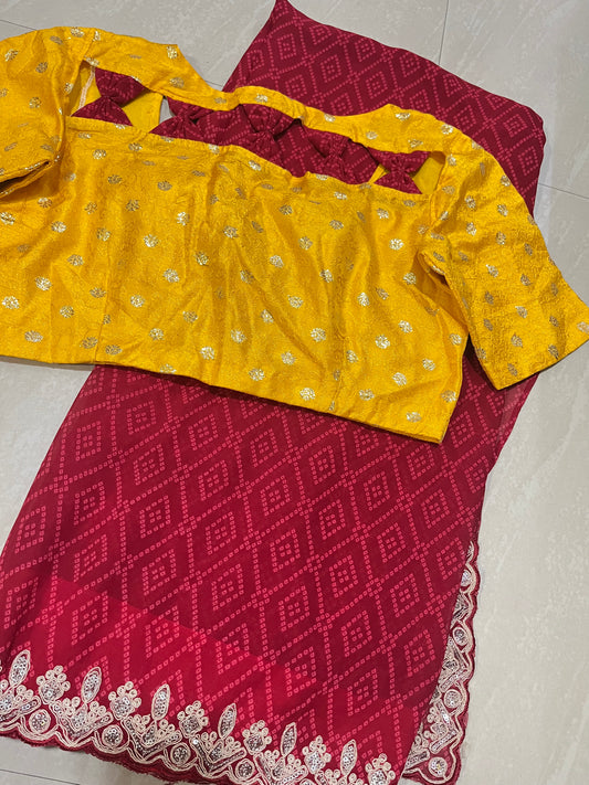#puregeorgettesaree #patternblouse