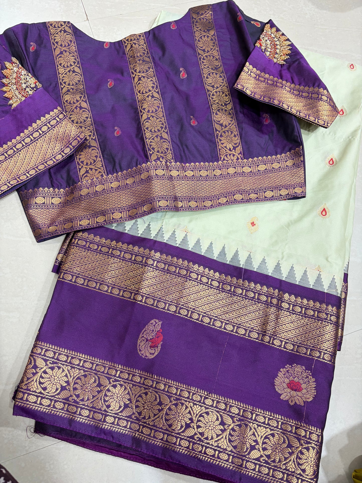 #gadwalsaree #goodquality #maggamwork withparttenblouse