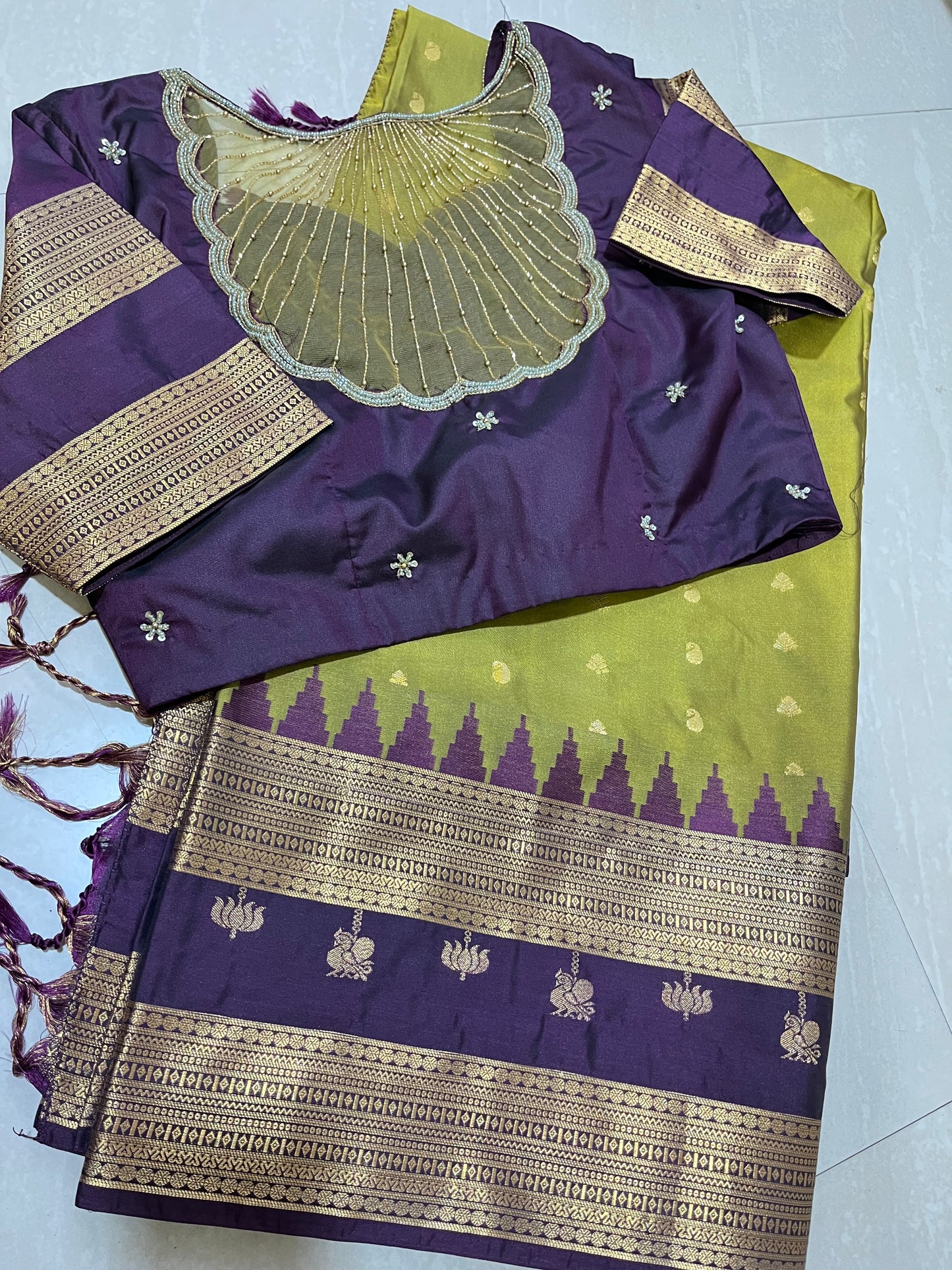#kanchiliteweight saree #maggamworkdesign