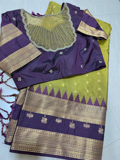 #kanchiliteweight saree #maggamworkdesign