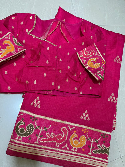 #jutesilksarees #pachampallydesign