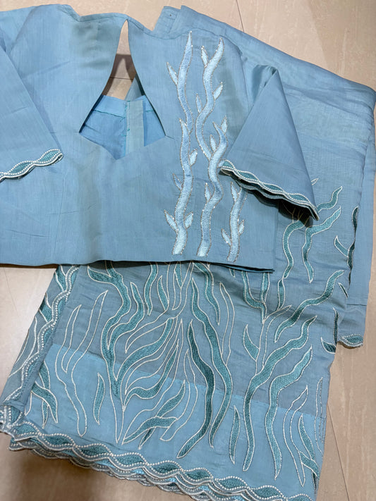 #mulchenderisaree #designersareewithsoft fabric #elegentdesign