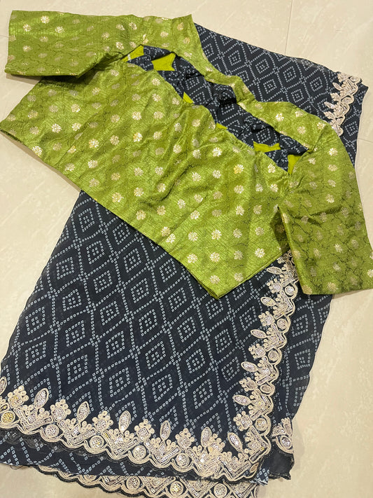 #puregeorgettesaree #designerpattern