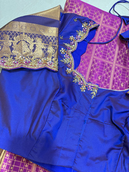 #kanchipattusaree #maggamblouse #