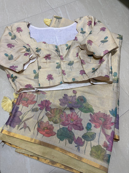 #tissue with leninsaree #patternblouse