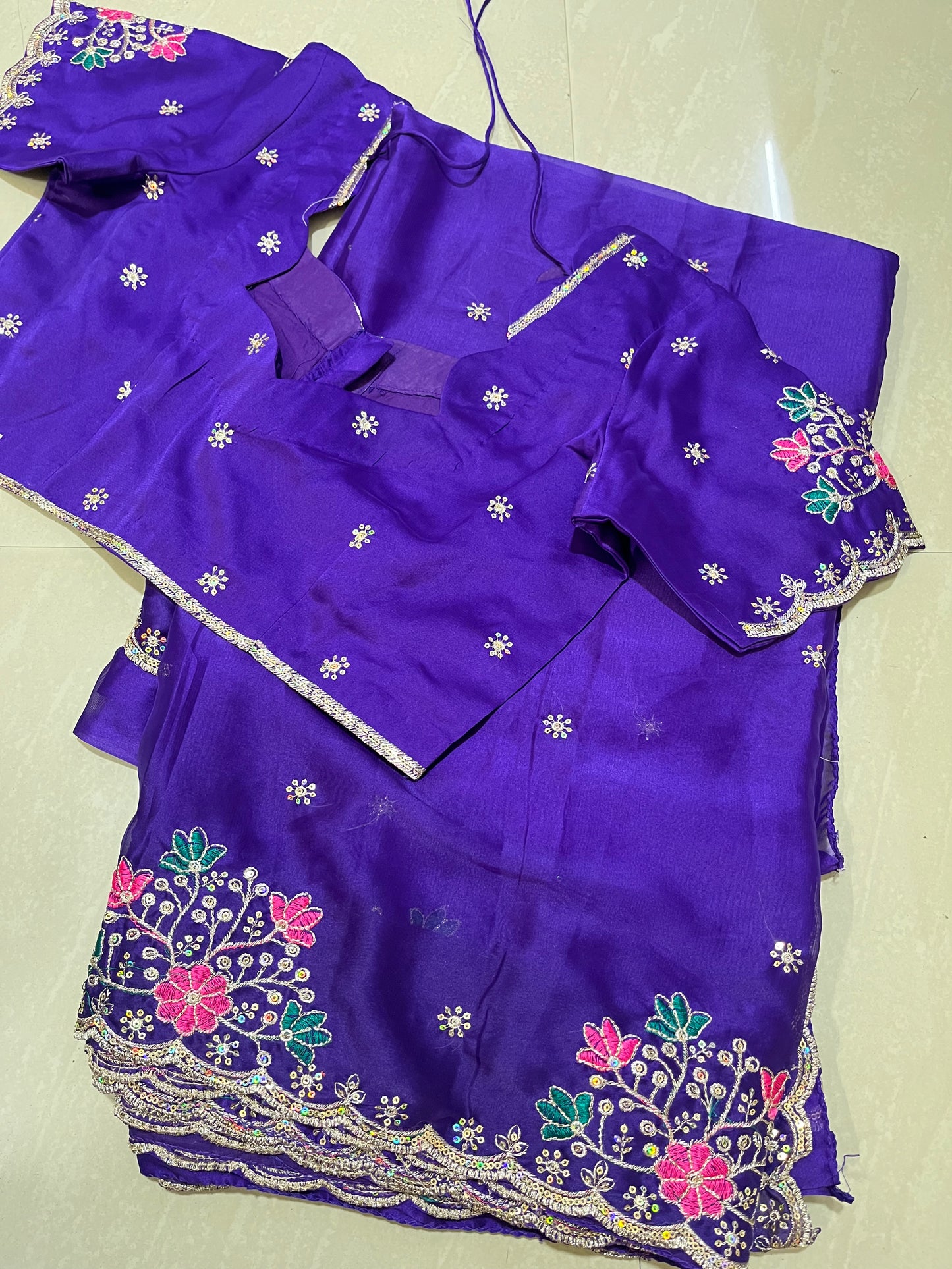 #chinnonsaree #worksaree #patternblouse