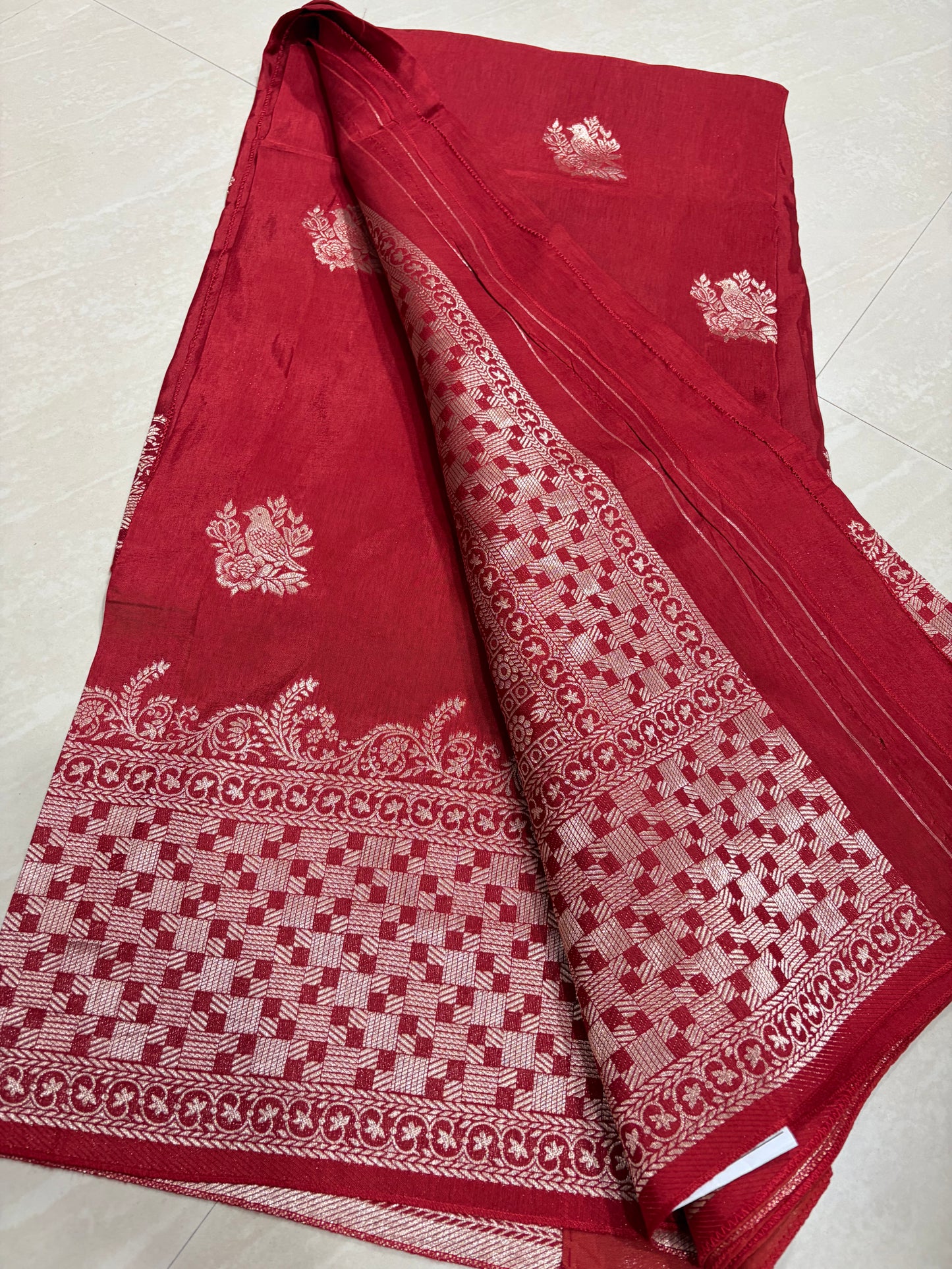 #mushroosilk banarasisaree #redcolour