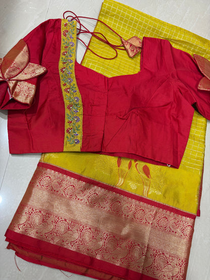 #narayanpetsaree #pattusaree #maggam and patternblouse