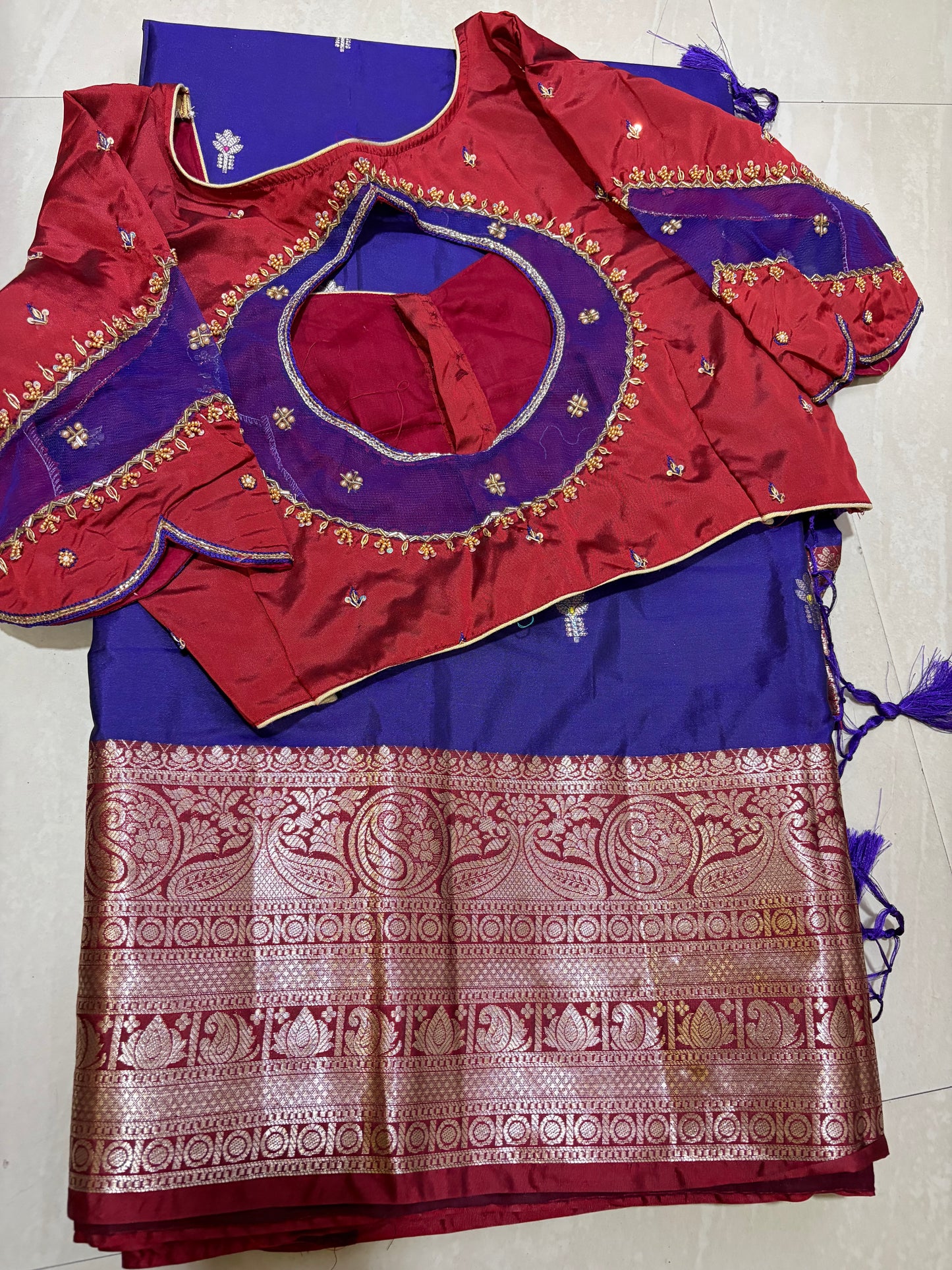 #softpattusaree #maggamworkblouse