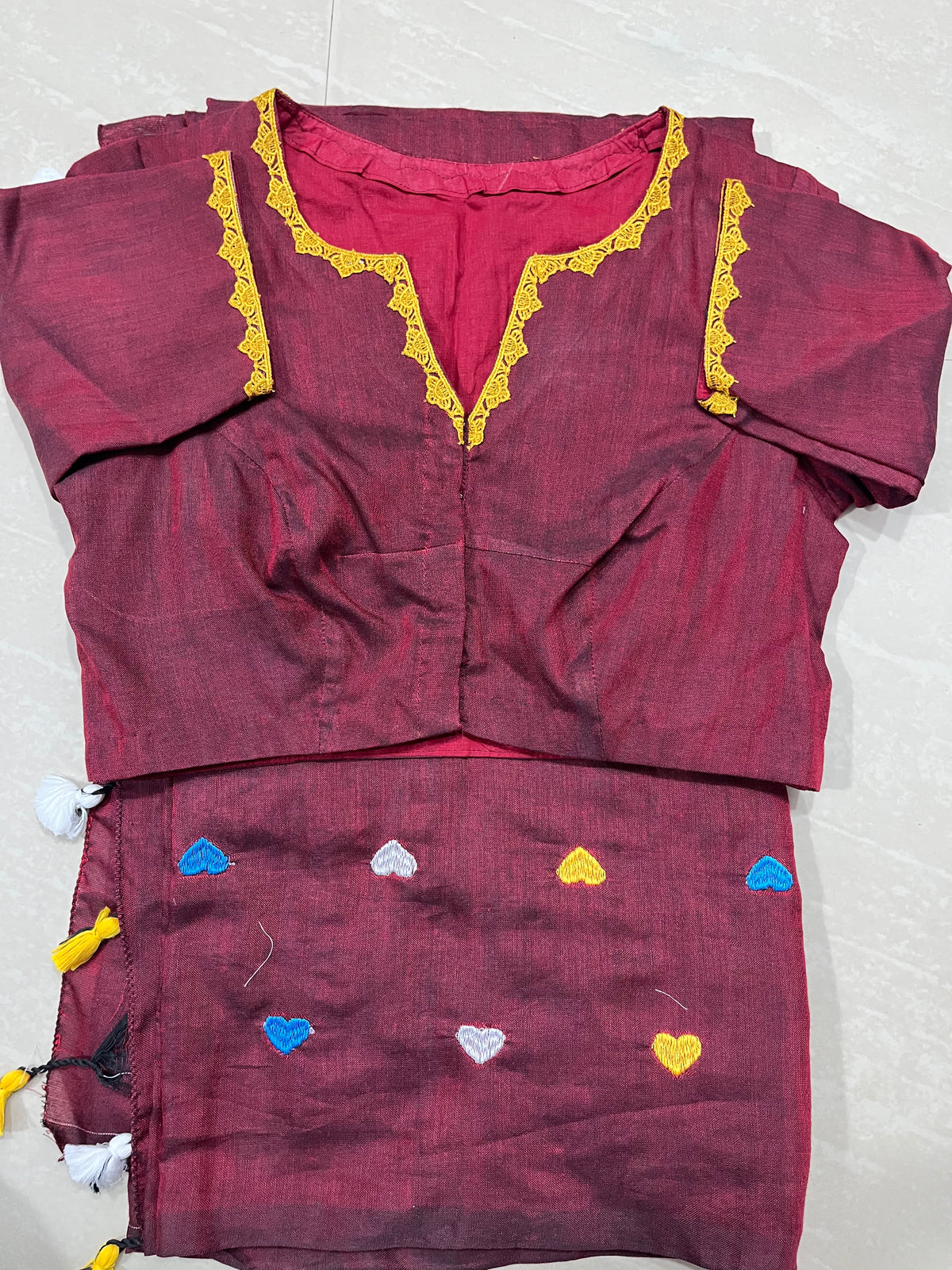 Lenin silk saree with different pattern
