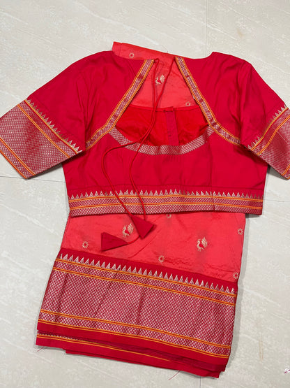 Narayanpet sari semi pattu- ready to wear saree