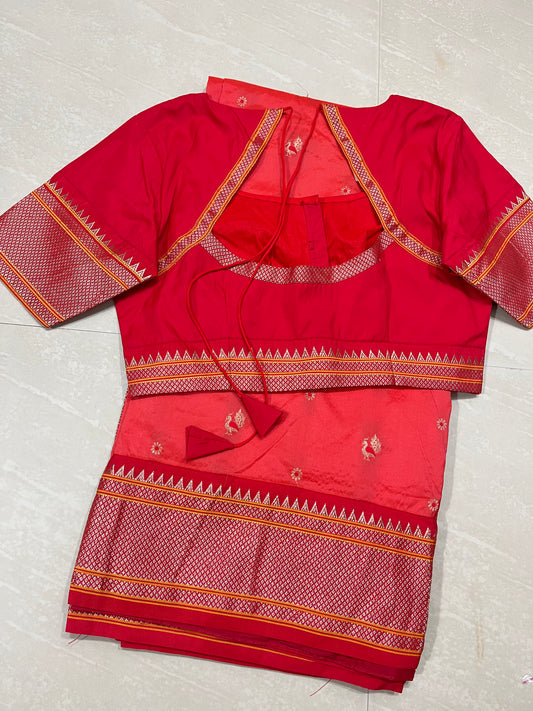 Narayanpet sari semi pattu- ready to wear saree