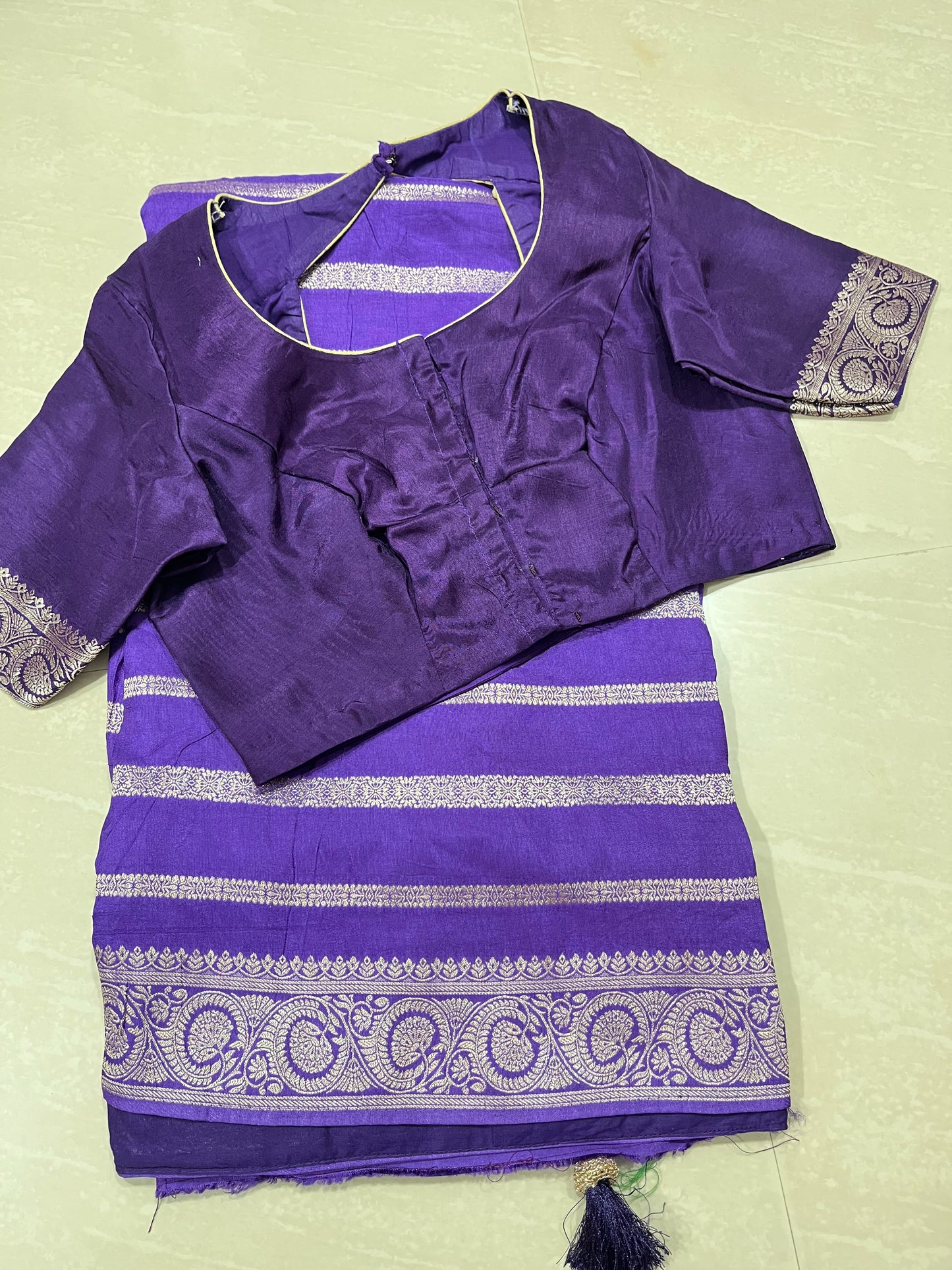 Khaddi Georgette- Banarasi sari D2- ready to wear saree