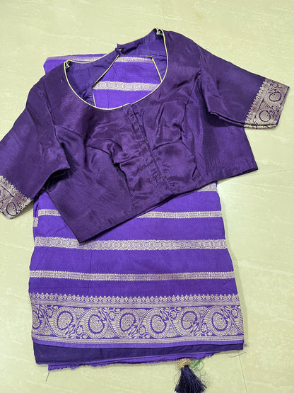 Khaddi Georgette- Banarasi sari D2- ready to wear saree