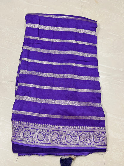 Khaddi Georgette- Banarasi sari D2- ready to wear saree