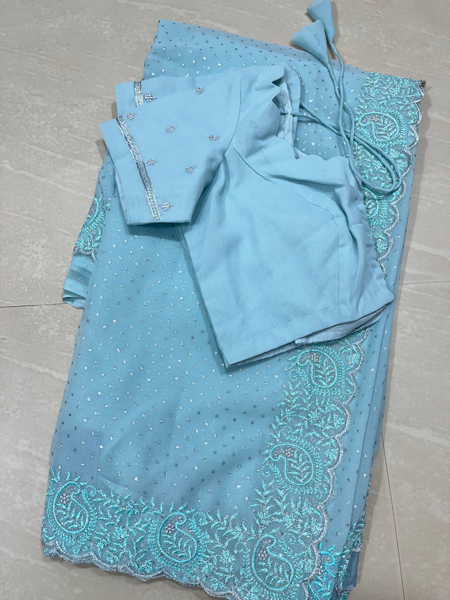 Georgette  ready to wear saree