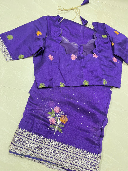 Georgette  ready to wear saree