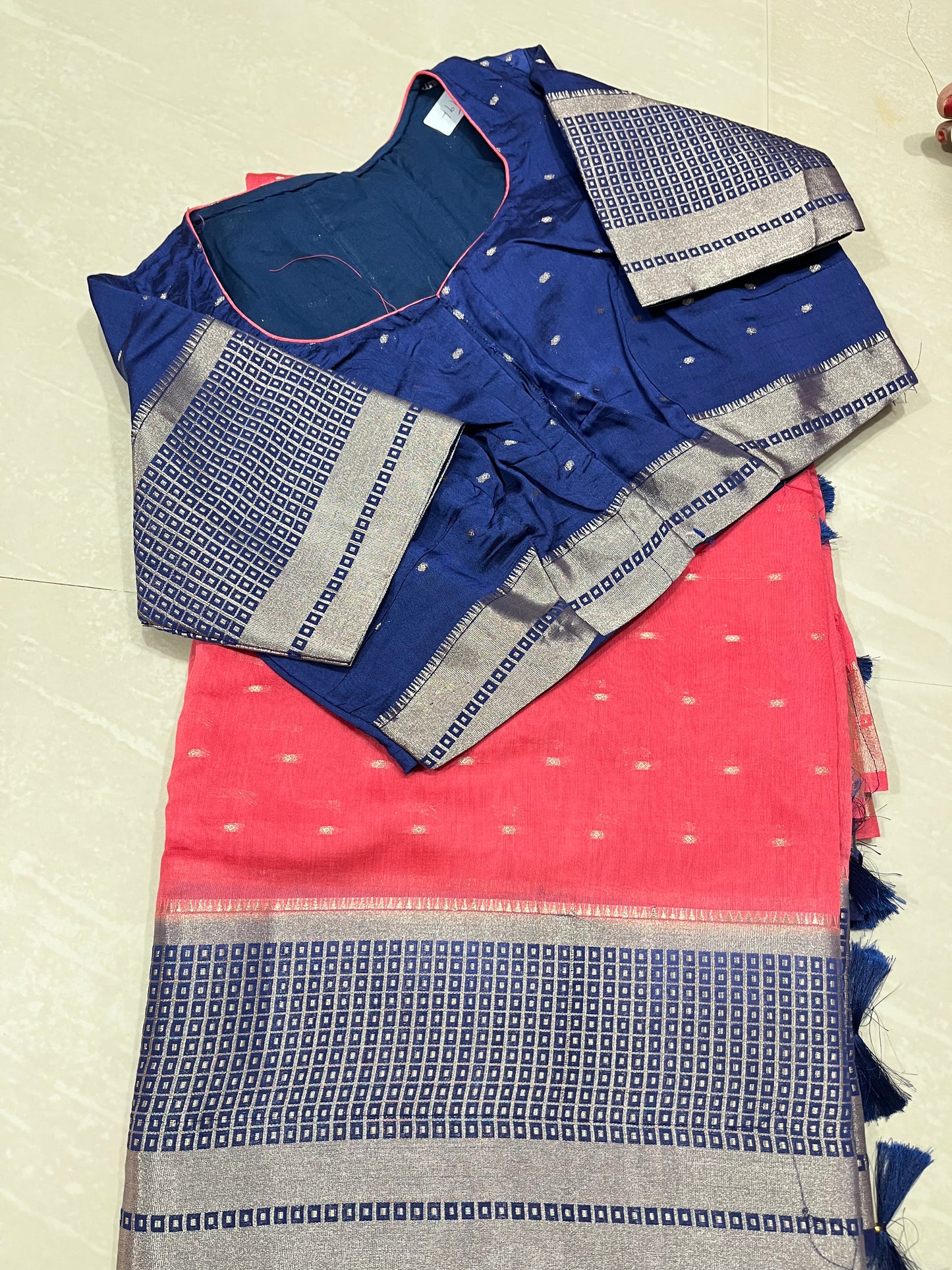 Mul- chenderi  ready to wear saree