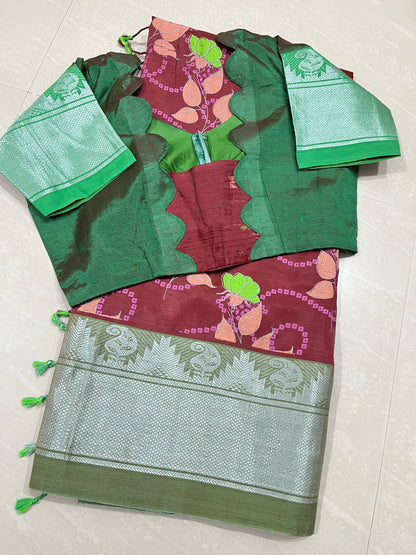 Mangalgiri saree -pattu - ready to wear saree