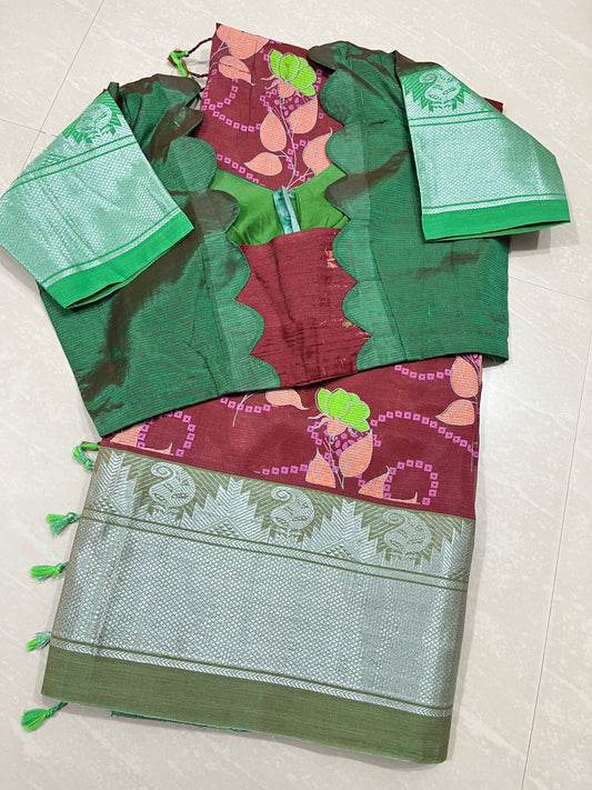 Mangalgiri saree -pattu - ready to wear saree