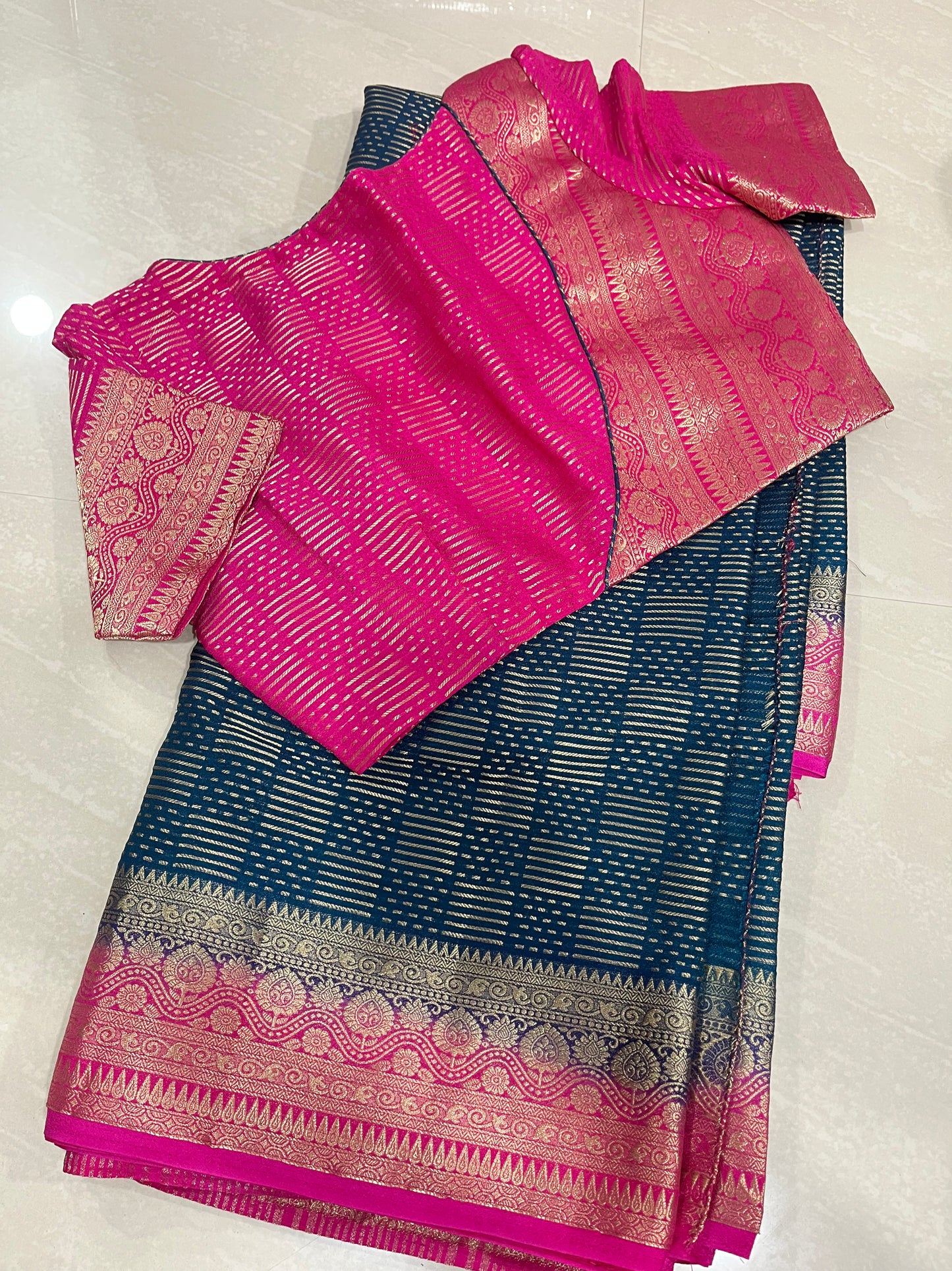 Banarai silk  ready to wear saree