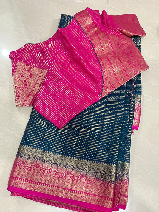 Banarai silk  ready to wear saree