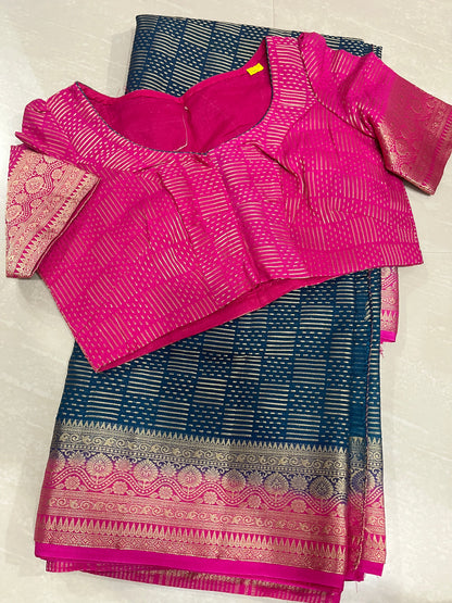 Banarai silk  ready to wear saree