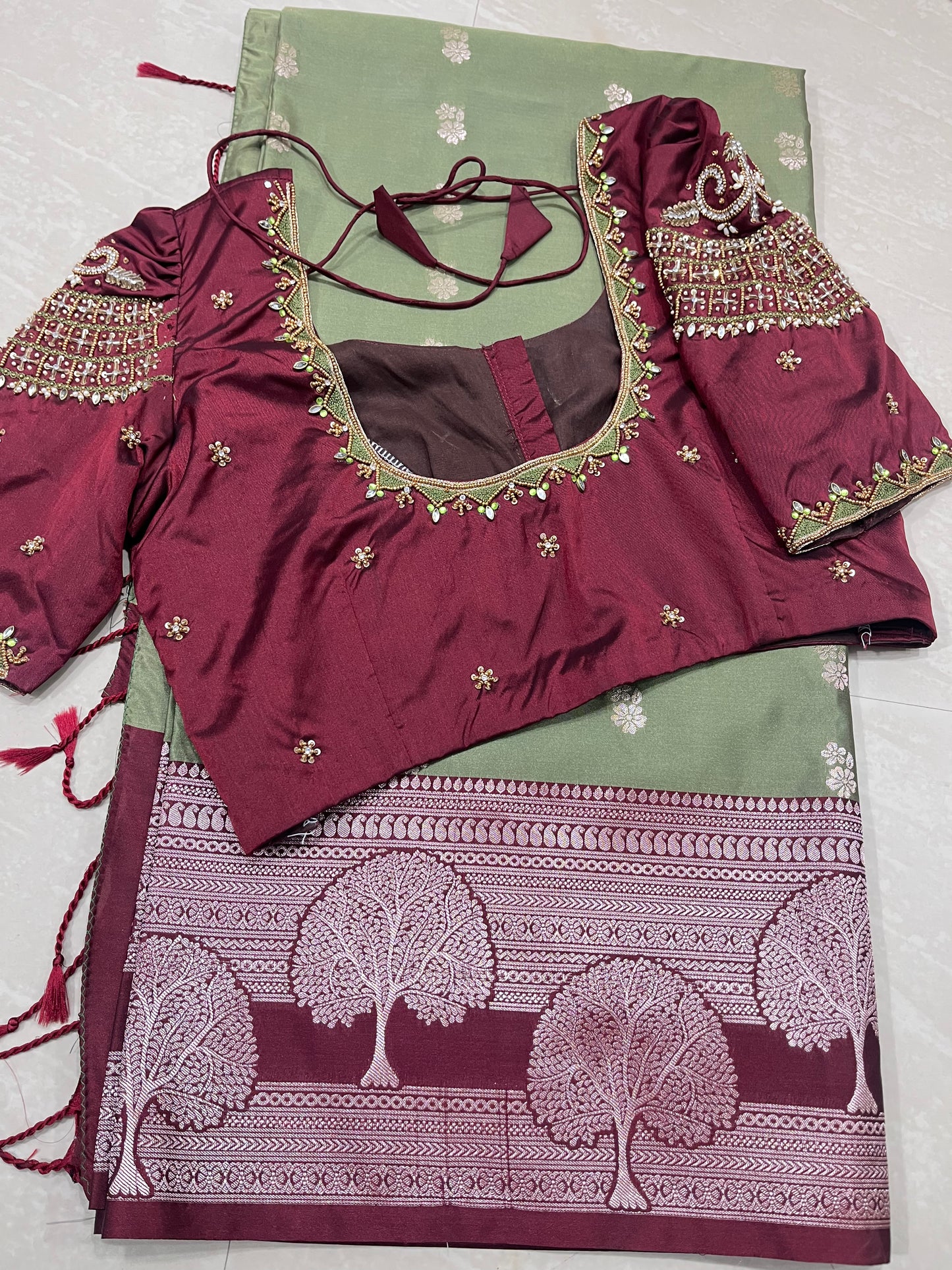 Kanchi pattu- ready to wear saree