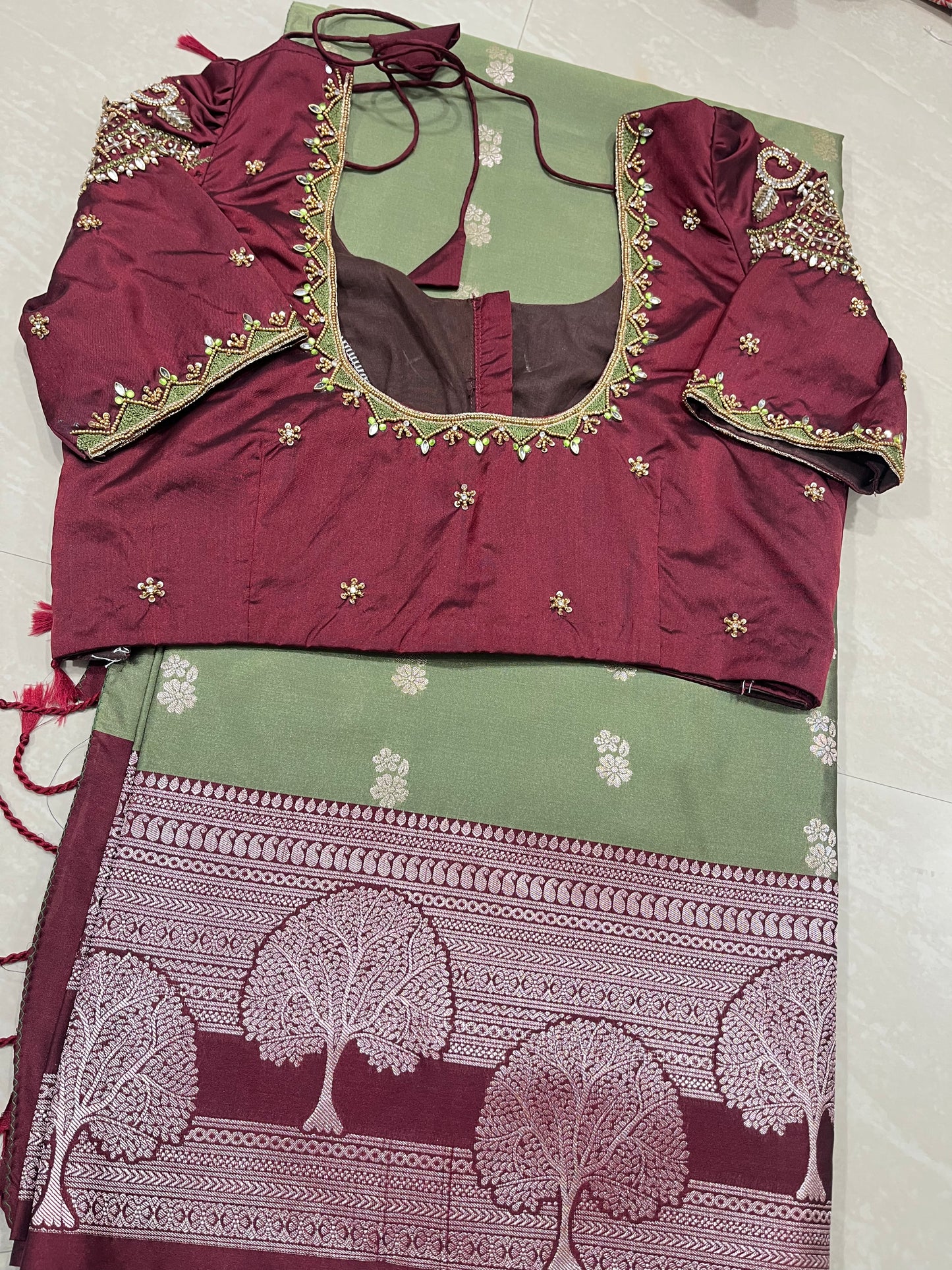 Kanchi pattu- ready to wear saree