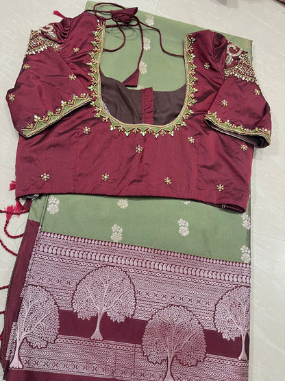 Kanchi pattu- ready to wear saree