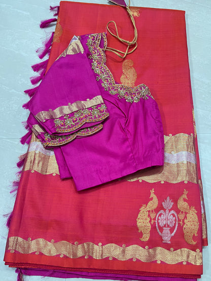 Kanchi pattu -pure- ready to wear saree