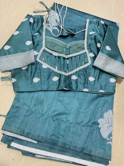 Tussar saree C1 -ready to wear saree