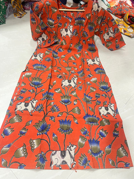 Kalamkari kurti block print D9