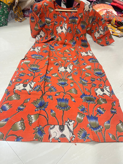 Kalamkari kurti block print D9