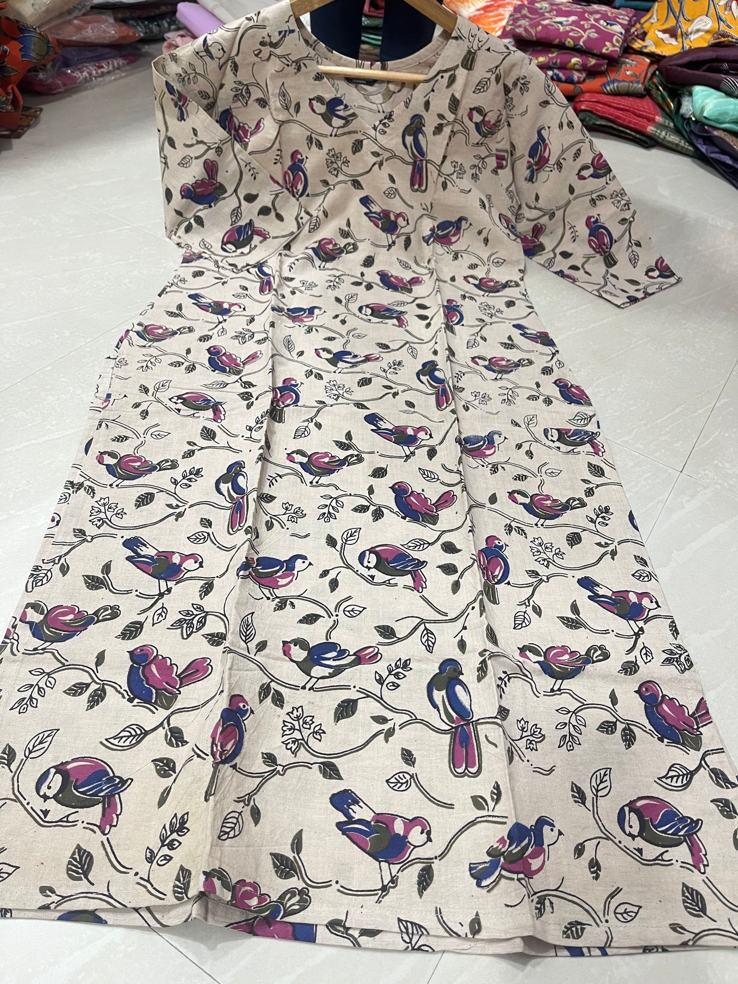 Kalamkari kurti block print D7